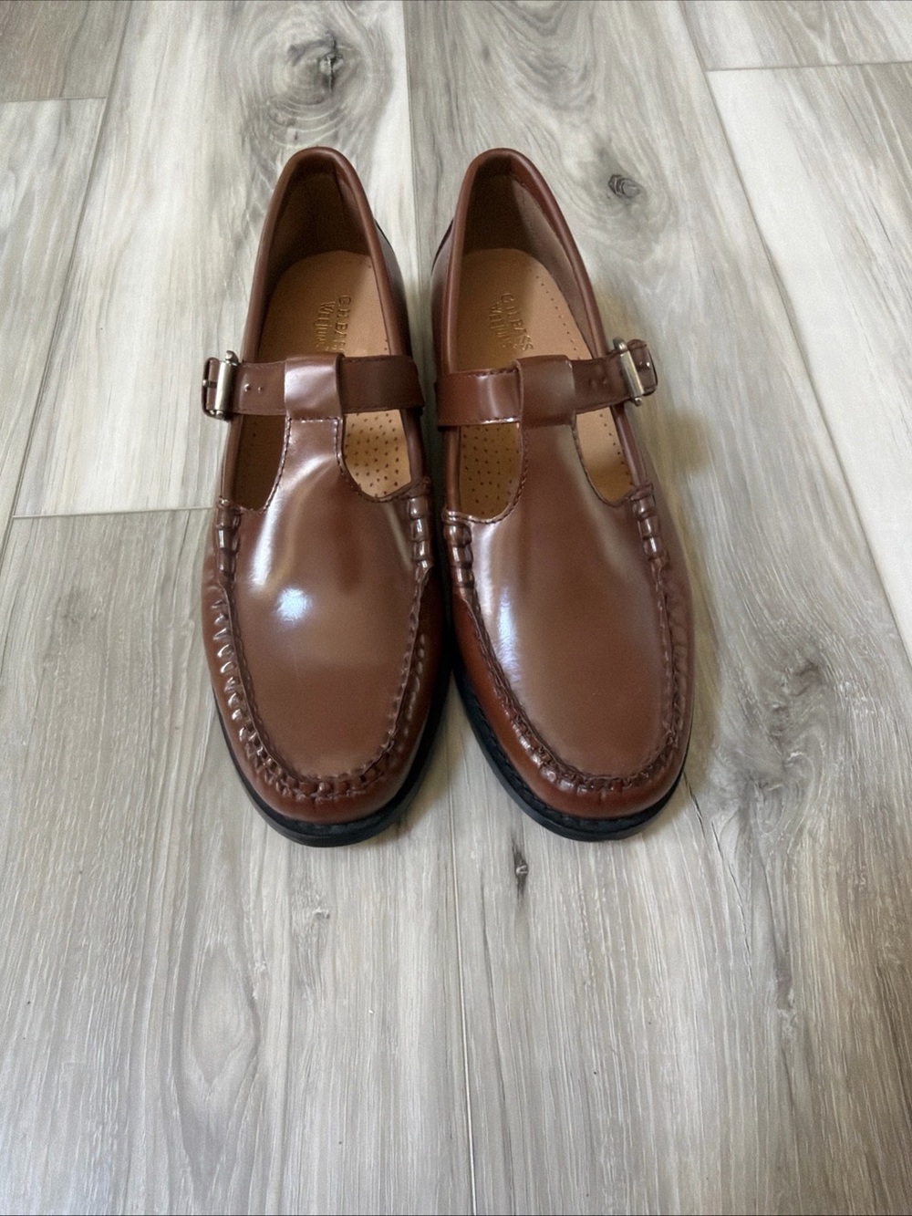 G.H. Bass Weejuns Mary Jane Leather Loafers Brown Women’s 8.5 NWOB - Picture 3 of 10